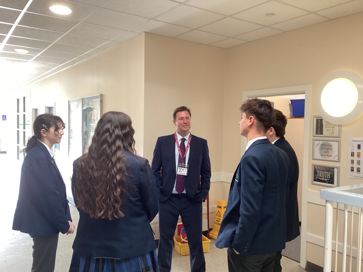 Loved seeing our prefects tour @steve_race around <a href="/WestExeSchool/">West Exe School</a>.  They discussed social media, cooking the the West Exe Canon.  So great for Steve to see the great work we do to be our #bestexe.