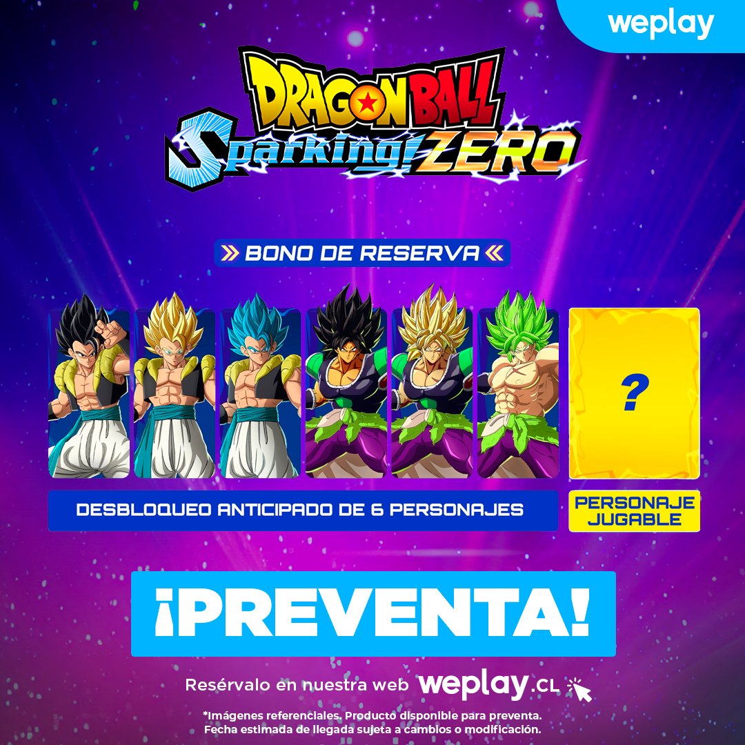 weplaystore_cl's tweet image. [#PREVENTA] 🔥 ¡Atención, #Saiyajins! La preventa de #DragonBall #SparkingZero ya está disponible en weplay. ¡Reserva ahora y consigue estos personajes de regalo! 🐉 Asegura tu preventa en nuestra web 🌐 bit.ly/wp-DBSZ #WeplayStore