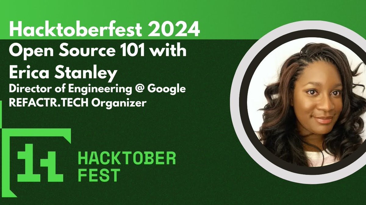 RefactrTech's tweet image. 🌟 @ericastanley gives you an intro to #Hacktoberfest 2024 and tells you how you can start your #opensource journey in this 1st video of our specia 3-partl Hacktoberfest video series! 📽️  bit.ly/3ZQJfwN 

#atlanta #tech #meetup #refactr