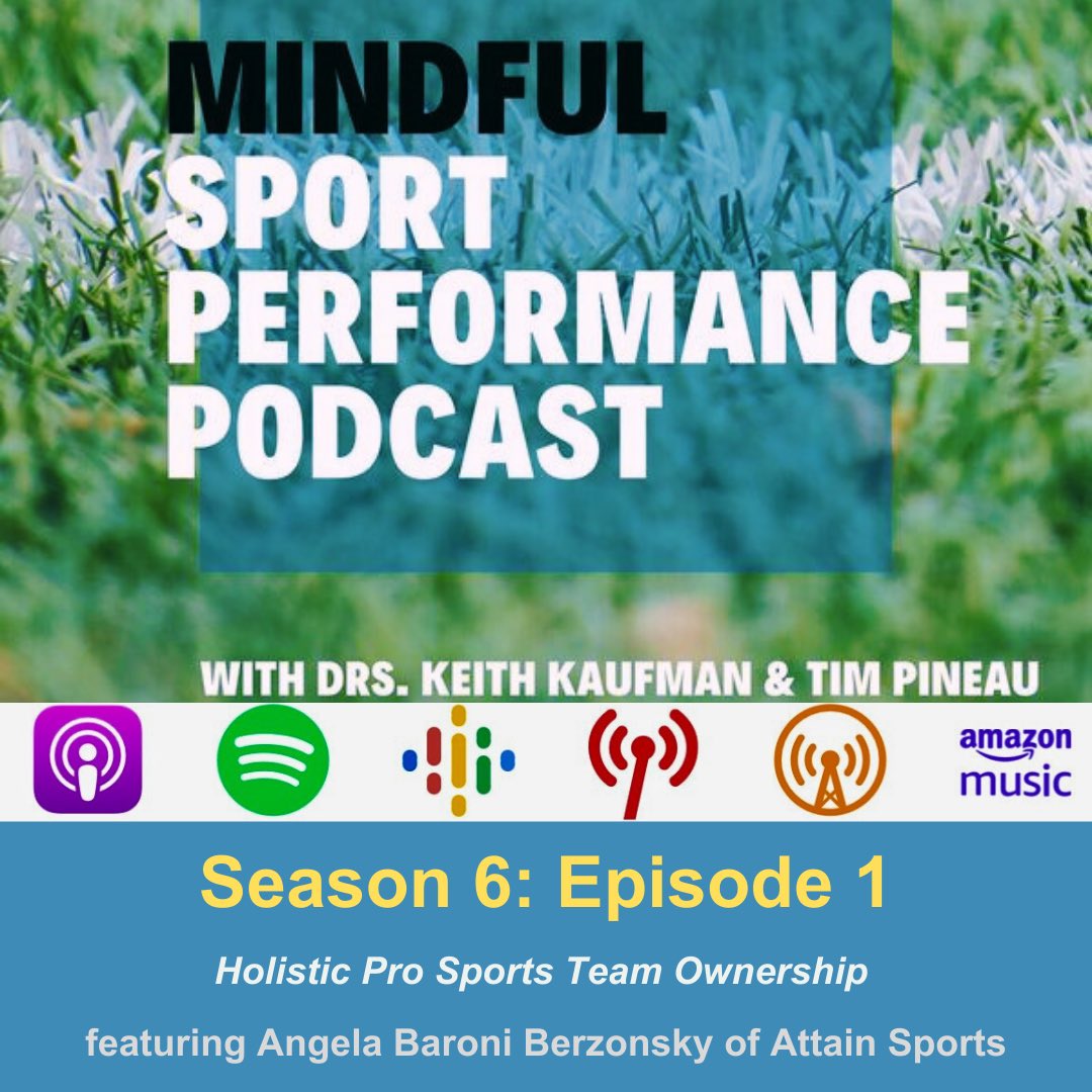 Keith Kaufman (@mindfulsportdoc) on Twitter photo Welcome to Season 6! New episode of the Mindful Sport Performance Podcast now available featuring our discussion with Angela Baroni Berzonsky of <a href="/AttainLLC/">Attain Partners</a> and <a href="/LoudounUnitedFC/">Loudoun United Football Club</a> #mindfulness #sports #podcast #soccer #football #leadership
buzzsprout.com/1105595/episod… Welcome to Season 6! New episode of the Mindful Sport Performance Podcast now available featuring our discussion with Angela Baroni Berzonsky of <a href="/AttainLLC/">Attain Partners</a> and <a href="/LoudounUnitedFC/">Loudoun United Football Club</a> #mindfulness #sports #podcast #soccer #football #leadership
buzzsprout.com/1105595/episod…