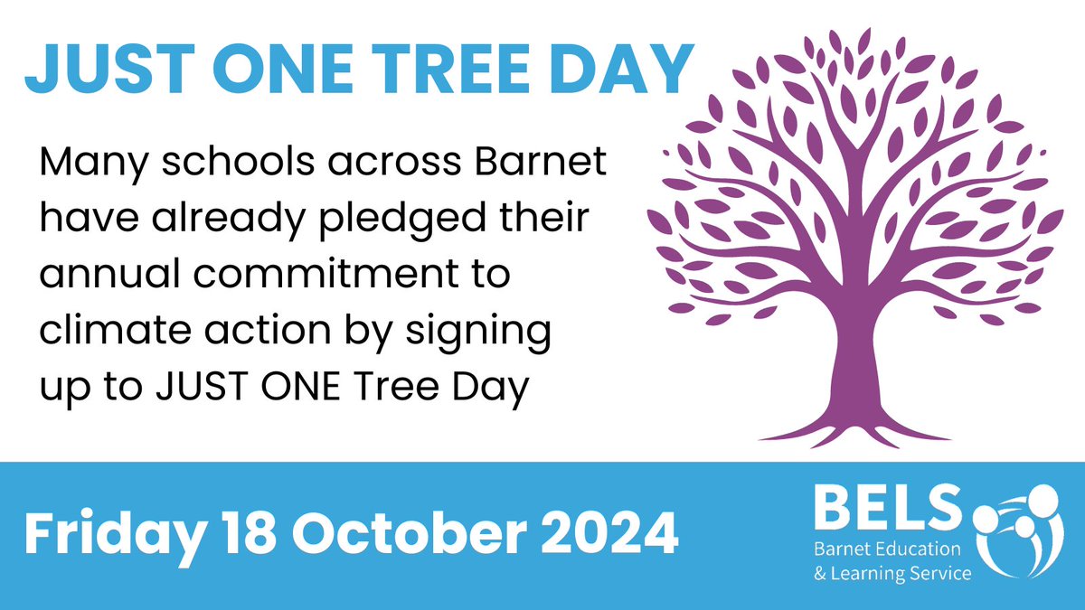 JUST ONE Tree Day is an easy way to make a positive difference: pupils and staff wear green, dress up as a tree or otherwise creatively express their commitment to a greener, more sustainable future.  

It’s really quick and easy to register:

justonetree.life/just-one-tree-…