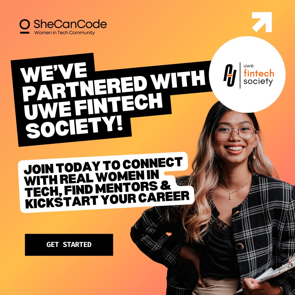 shecancodehq (@shecancodehq) on Twitter photo We've partnered with <a href="/uwefintechsoc/">UWE FINTECH SOCIETY</a>! 🙌 They now have a group on our platform to share news & ideas - & that’s just the start! 🎓
Members can:
👩💻 Connect with #WomenInTech
👀 Find mentors
🗣️ Network with employers
Universities, ready to level up?👉 bit.ly/3MBse21 We've partnered with <a href="/uwefintechsoc/">UWE FINTECH SOCIETY</a>! 🙌 They now have a group on our platform to share news & ideas - & that’s just the start! 🎓
Members can:
👩💻 Connect with #WomenInTech
👀 Find mentors
🗣️ Network with employers
Universities, ready to level up?👉 bit.ly/3MBse21