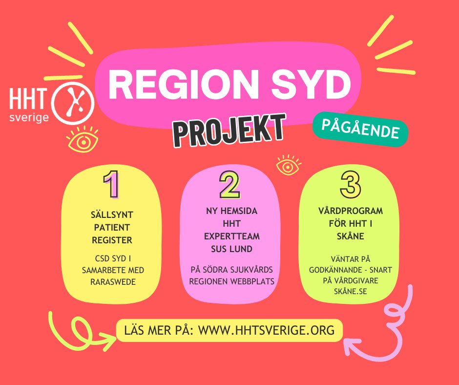 📷Flera höjdpunkter från vår nyliga HHT Temadag i Lund, under vilken CSD Syd presenterade deras viktiga arbete och #HHT expertteamet. Mer på hhtsverige.org  #rarediseases <a href="/sallsynt/">Sällsynta diagnoser /Rare Diseases Sweden</a> #patient  #expertvård <a href="/s_regionskane/">S Region Skåne</a> <a href="/socialstyrelsen/">Socialstyrelsen</a> <a href="/Akademiska_Nytt/">Akademiska sjukhuset</a> <a href="/sahlgrenska/">Sahlgrenska Universitetssjukhuset</a>