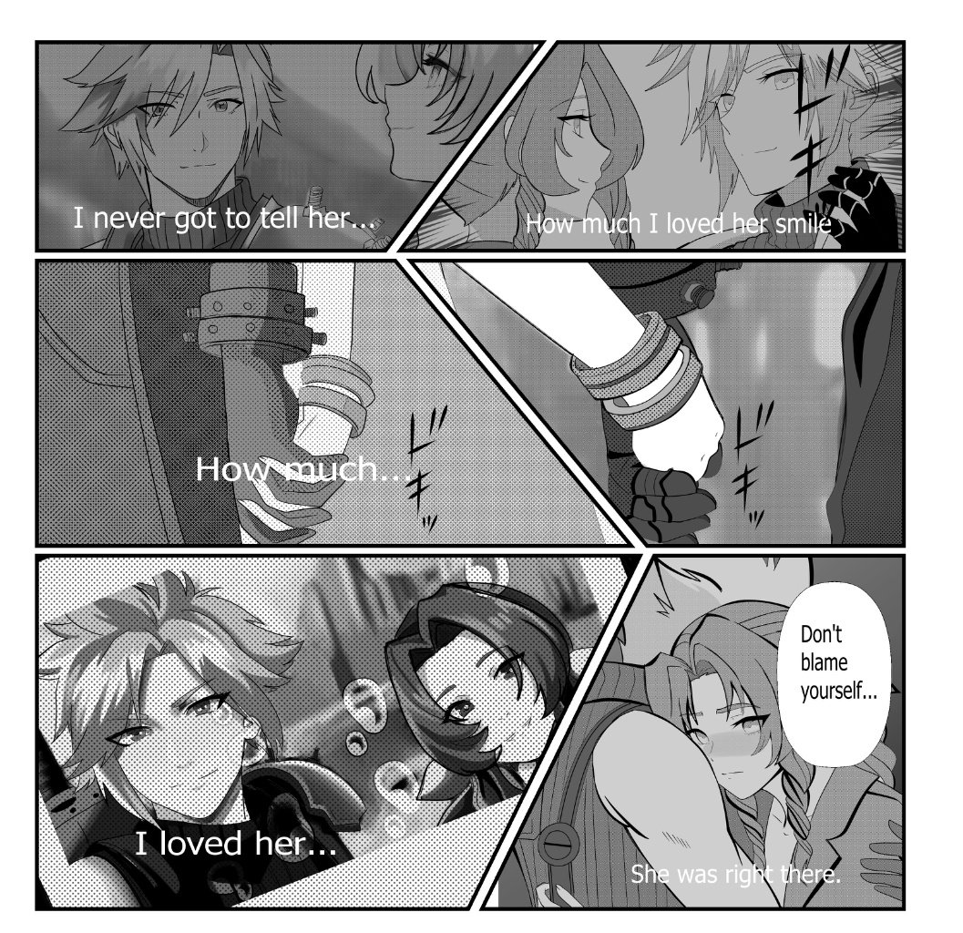 Ahleckss's tweet photo. A little sneak peak at the manga I'm working on. ♡ I'm going to fix the wording but just to give you an idea. Happy Clerith Friday everyone ♡♡♡♡
#clerith #ff7 #FinalFantasyVII #cloudandaerith https://t.co/Ekp8v7jboc