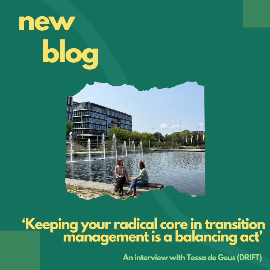 Check out our latest blog! We interviewed Tessa de Geus, a transition governance &amp; social innovation expert from DRIFT, about her new publication on the dilemmas of implementing transition management with cities. eur.nl/en/news/keepin…
