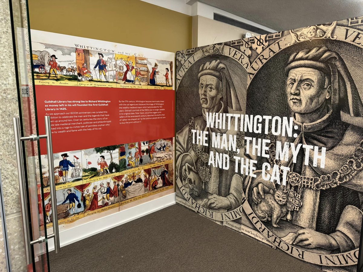 Our new exhibtion, Whittington: The Man, The Myth and The Cat opens Monday! This exhibition examines that transformation, it features chapbooks, children’s books, works relating to pantomimes and of course cats.
The exhibiton is open Monday-Thursday 10-4.