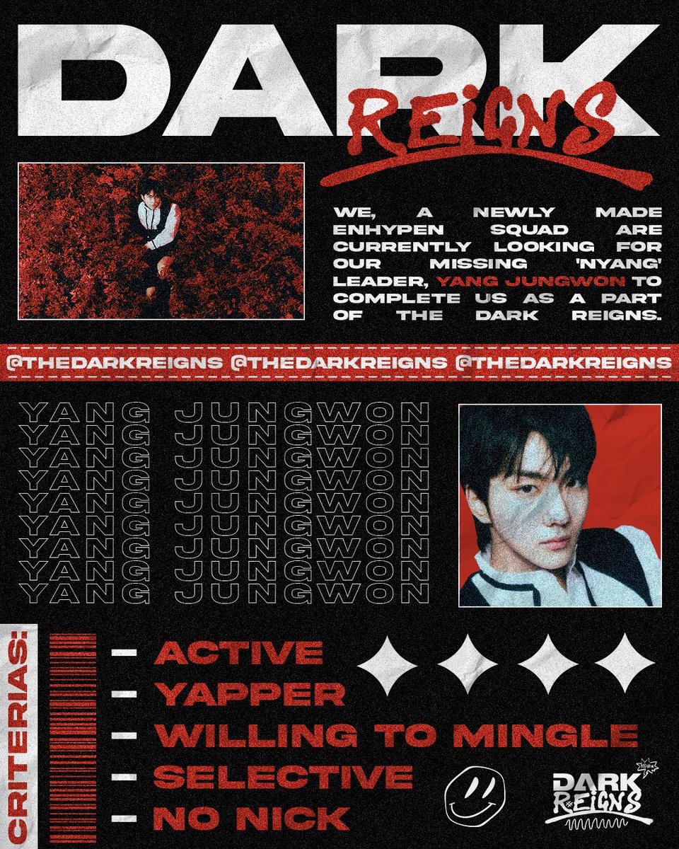 𝖱͟𝗂͟𝗇͟𝗀͟-𝗋͟𝗂͟𝗇͟𝗀, pass this along! ☎️ 𝗧𝗵𝗲𝗗𝗮𝗿𝗸𝗥𝗲𝗶𝗴𝗻 is currently looking for our 𝘕𝘺𝘢𝘯𝘨-𝘭𝘦𝘢𝘥𝘦𝘳 to complete our puzzle. 🐈 Take a peek at the details and you can reply in the provided space. Oh, we’re also open to making friends with SQ/OA.