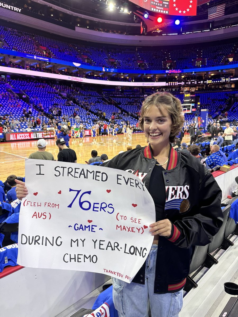 kronnydinho's tweet image. Hey Sixers family ,
a year ago my girlfriend and I flew to America all the way from Australia to watch our beloved 76ers hoop in the flesh. This was to celebrate her beating bone cancer.
18 months later and she’s unfortunately relapsed.