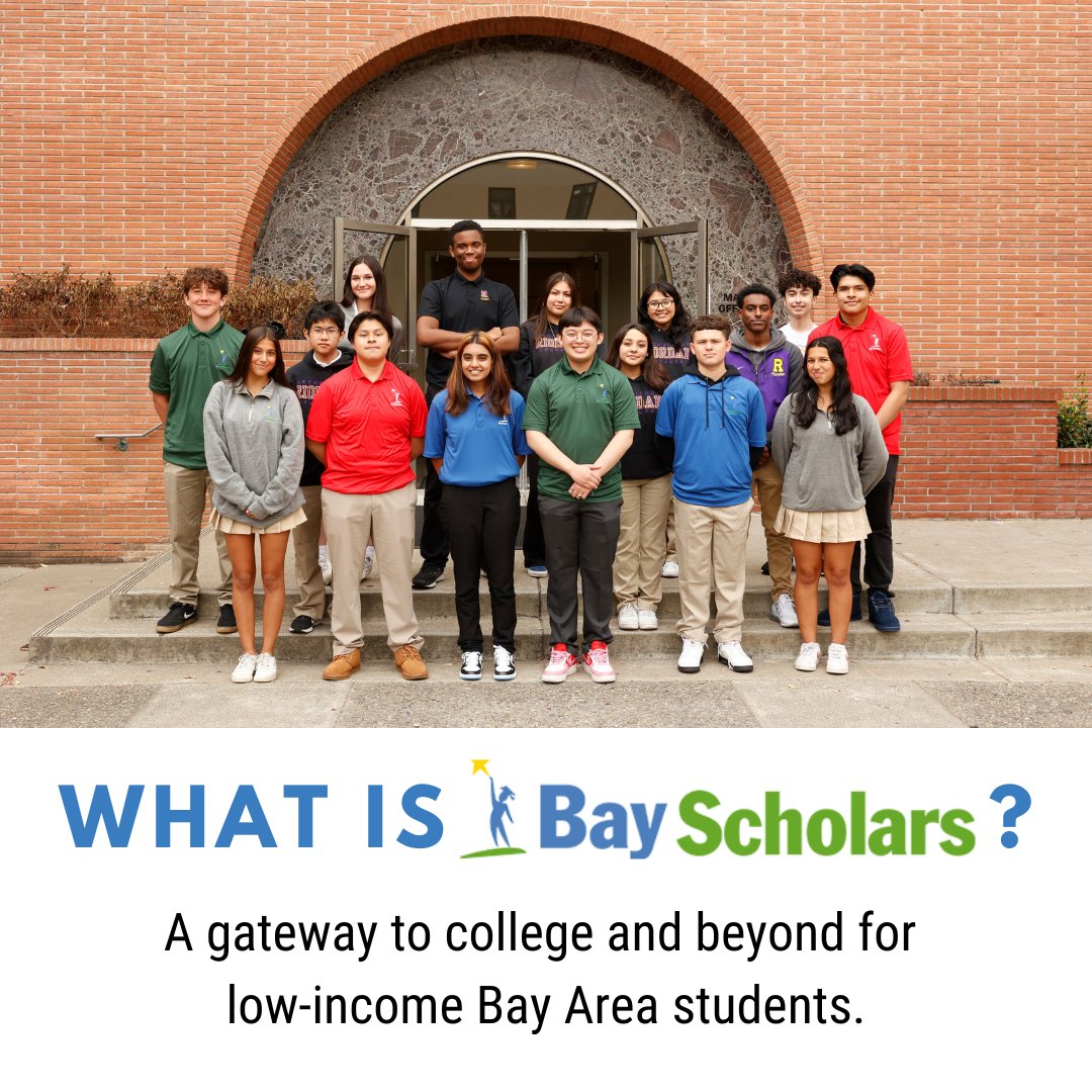 Bay Scholars exists to make it possible for promising under-resourced scholars across the Bay Area to have access to and flourish at successful private college preparatory high schools. Apply now via the link in our bio. 📝