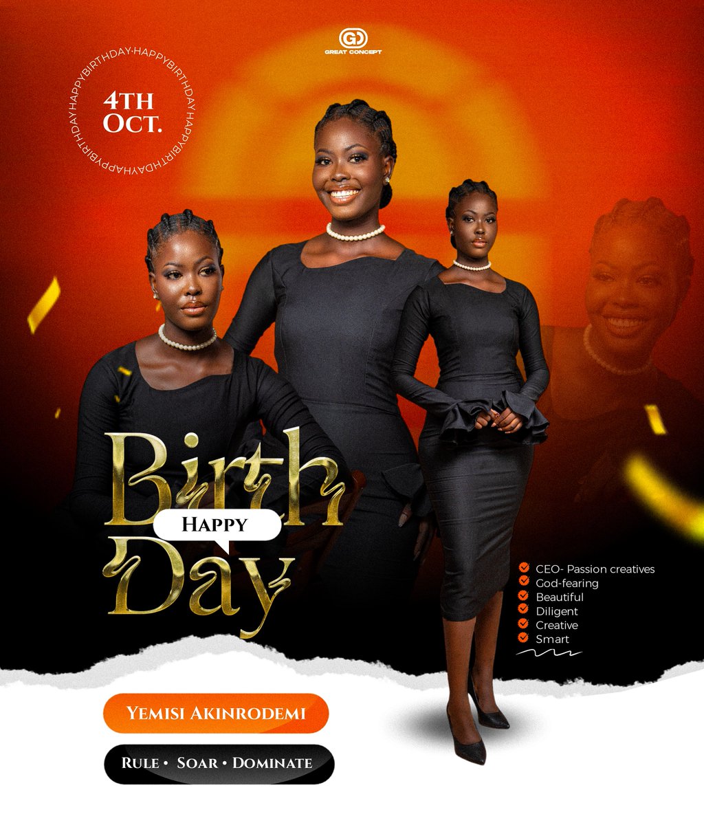 GreatOlatunji's tweet image. Recent birthday design.

Want us to work on your next design project?
Send me a DM.

#Great_concept_
#Birthday_design
#flyer_design