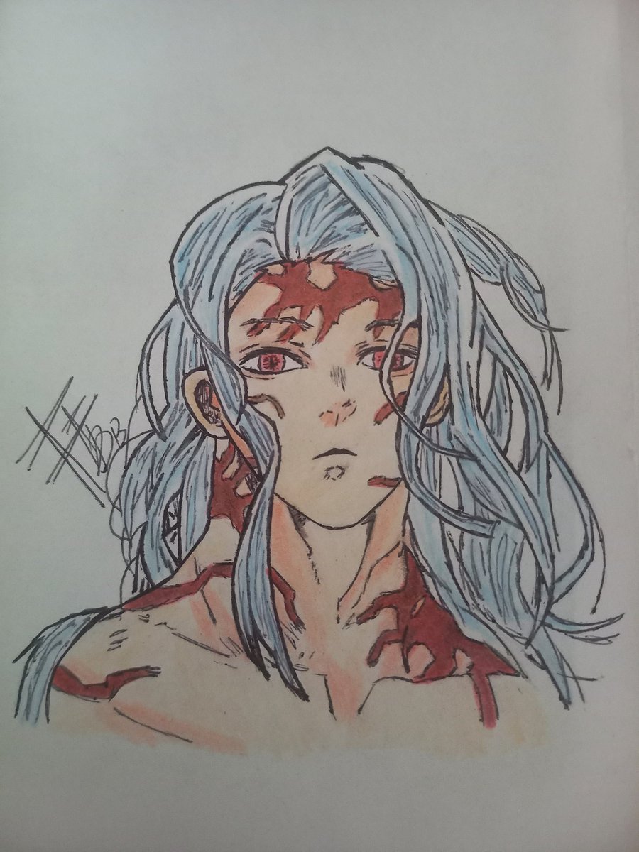 FrenceBlueFB's tweet photo. Boceto terminado ✅️, estaré haciendo Live en tiktok para el proceso del dibujo, no es imprimido xD. #knyart #KNY #dibujos #dibujo #nuevo https://t.co/T0KgShabf6