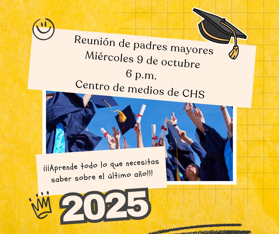 Attention Seniors!! Please join us for the Senior Meeting meeting on Wednesday, October 9th at 6pm!!