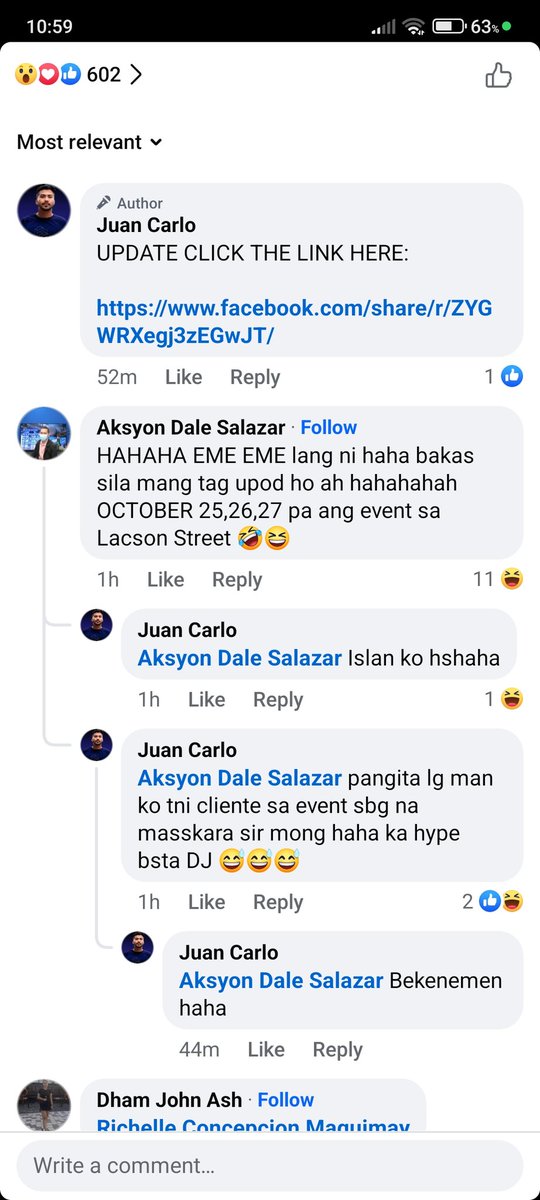 naghahanap lang naman daw siya sana ng clients ngayong masskara sobrang hype daw basta si Dj 

true naman may 1000+ shares na nga 😂