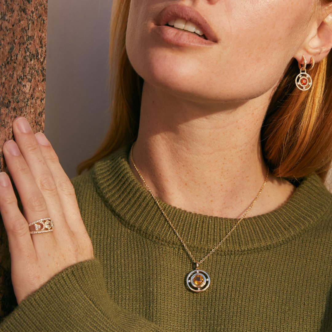 Ignite the colder months with fiery opals and glowing citrines. Our intricate designs will add a touch of warmth to your day.

#CitrineJewellery #FireOpalJewellery