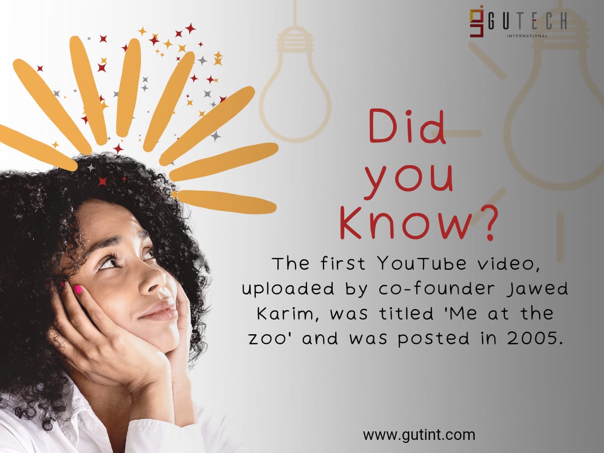 gutechint's tweet photo. The first-ever YouTube video was uploaded in 2005 and it was about… a zoo! 🦁 What was the first video you watched on YouTube?

#TechTrivia #FirstYouTubeVideo #YouTubeHistory https://t.co/m7lA0qj6WK