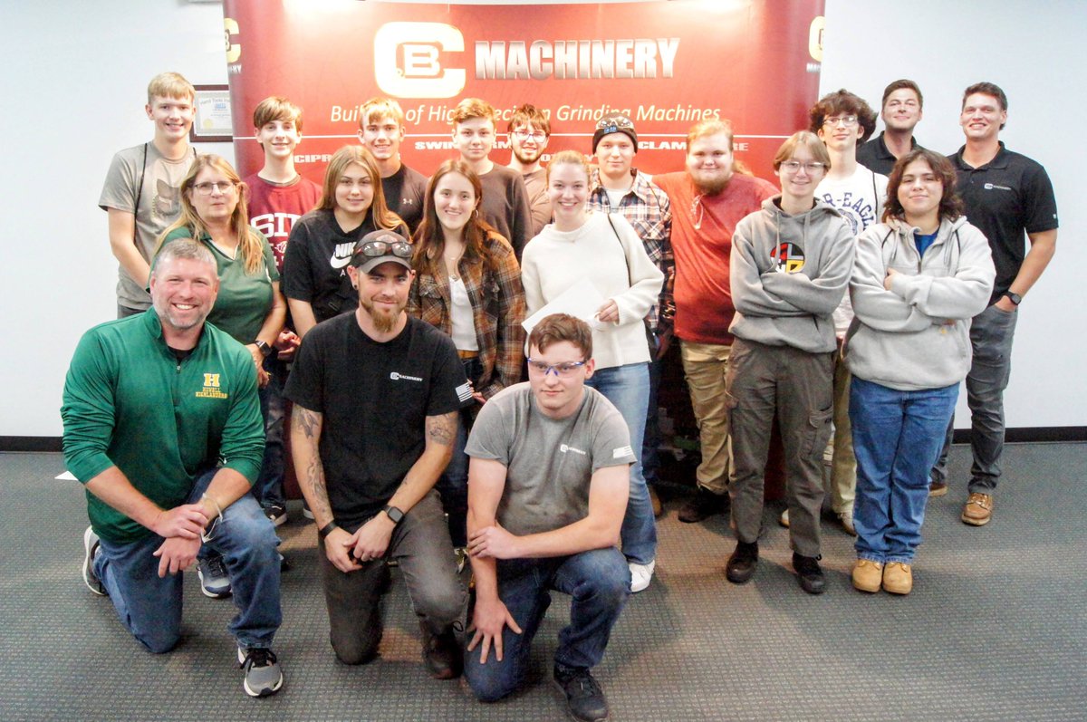 cbmachinery's tweet photo. Huge thanks to all the organizers of #MFGDay24 for giving us the opportunity to host a group of amazing high school students and teachers! It was inspiring to see their enthusiasm for manufacturing and to share our passion for machine building. https://t.co/a0MHeTqoq7