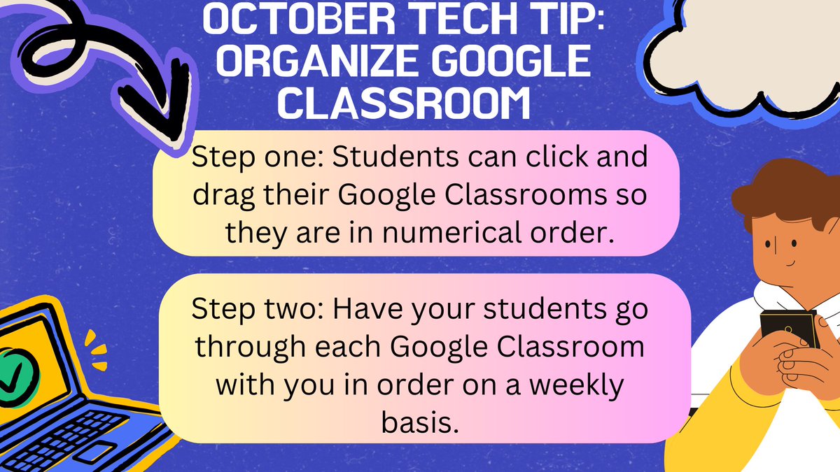 JMS Library (@libraryjms) on Twitter photo October Tech Tip: Have your child put their Google Classrooms in numerical order and look at them together once a week. <a href="/Prosper_JonesMS/">Jones Middle School</a> <a href="/PISD_Libraries/">Prosper ISD Library Services</a> October Tech Tip: Have your child put their Google Classrooms in numerical order and look at them together once a week. <a href="/Prosper_JonesMS/">Jones Middle School</a> <a href="/PISD_Libraries/">Prosper ISD Library Services</a>