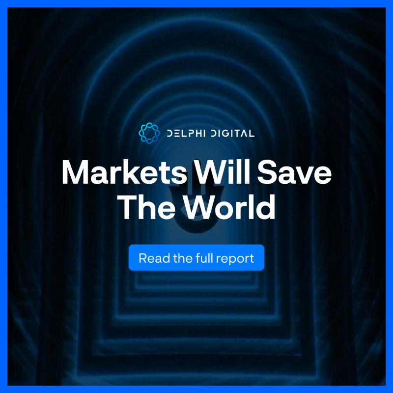 Delphi_Digital's tweet photo. Explore how prediction markets and futarchy harness the general intelligence of markets and why they are two of the most powerful ideas to come out of crypto since Bitcoin and Ethereum.