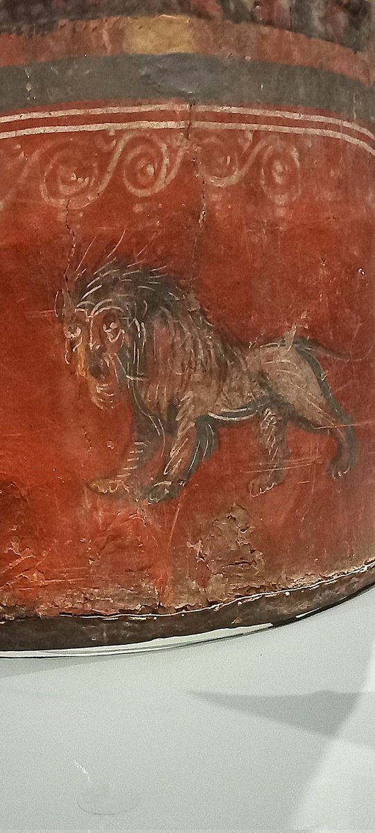 Leo

Dura-Europos shield again for #FrescoFriday. This time, the quite human-like looking lion from the bottom.