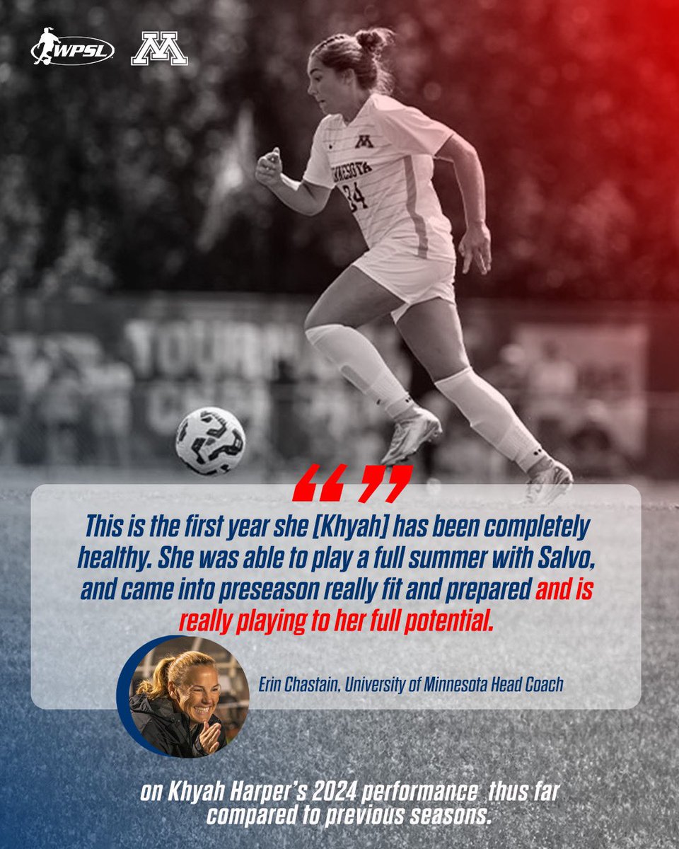 Our own @khyahharper_43 has been cooking this season👩‍🍳🔥

She led the #WPSL in scoring (16) and now tied as goal leader (13) for <a href="/NCAASoccer/">NCAA Soccer</a> 

📰 wpsl.io/g9TNTbD

#WPSL // #HerGame