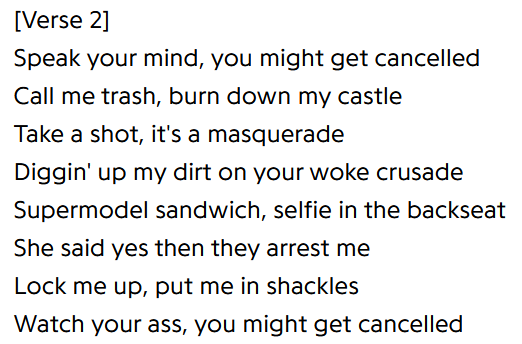 buntaiLove's tweet photo. am i the only one who can't stand bands making songs about cancel culture? this is the same band that made dr. feelgood, and kickstart my heart 😭 so over it dude https://t.co/s4x7M6cnJw