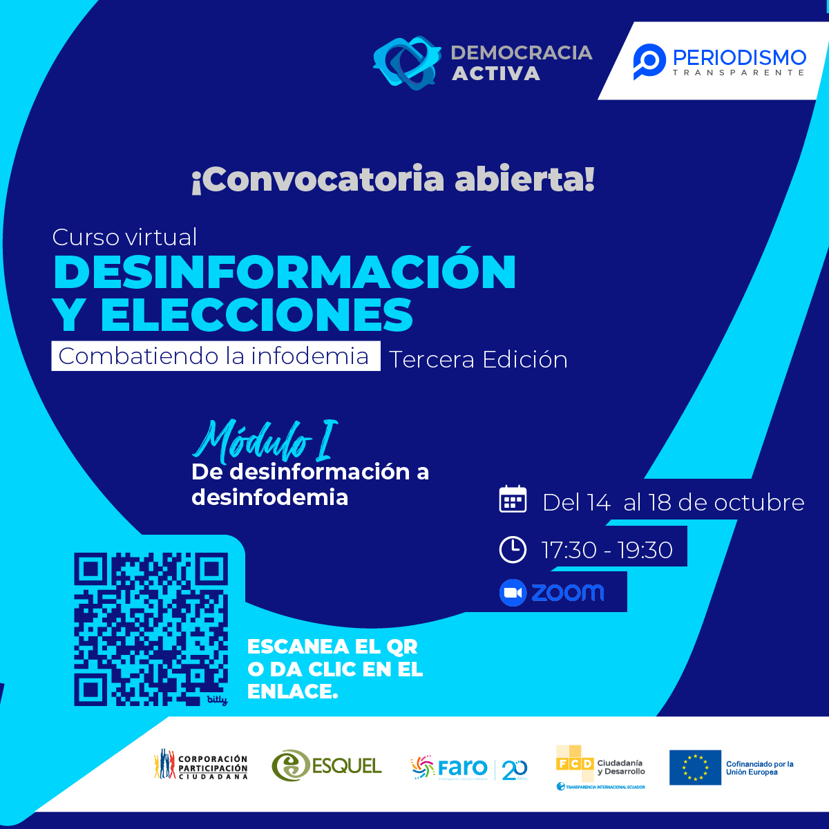 TransparenteEC's tweet photo. ¿Sabes de dónde viene el término ‘desinfodemia’? En el taller "Desinformación y Elecciones. Combatiendo la infodemia", exploraremos la evolución de este fenómeno y sus distintas categorías, junto a @elgabonarvaez. #CombatiendoLaInfodemia

Regístrate: https://t.co/OqSGRFBGfH https://t.co/9vssTlPHpe
