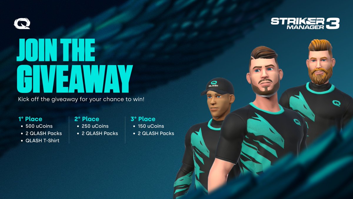 QLASH (@qlash_esports) on Twitter photo โฝ๏ธ JOIN THE GIVEAWAY - QLASH & <a href="/striker_manager/">Striker Manager 3</a> ๐
๐๐ปFollow the instructions below and win special prizes ๐๐ป
1๏ธโฃ Follow <a href="/striker_manager/">Striker Manager 3</a> profile
2๏ธโฃ Retweet this post
๐๏ธ Winners will be announced on 11th October ๐
๐ Good luck ๐
#strikermanager3 โฝ๏ธ JOIN THE GIVEAWAY - QLASH & <a href="/striker_manager/">Striker Manager 3</a> ๐
๐๐ปFollow the instructions below and win special prizes ๐๐ป
1๏ธโฃ Follow <a href="/striker_manager/">Striker Manager 3</a> profile
2๏ธโฃ Retweet this post
๐๏ธ Winners will be announced on 11th October ๐
๐ Good luck ๐
#strikermanager3