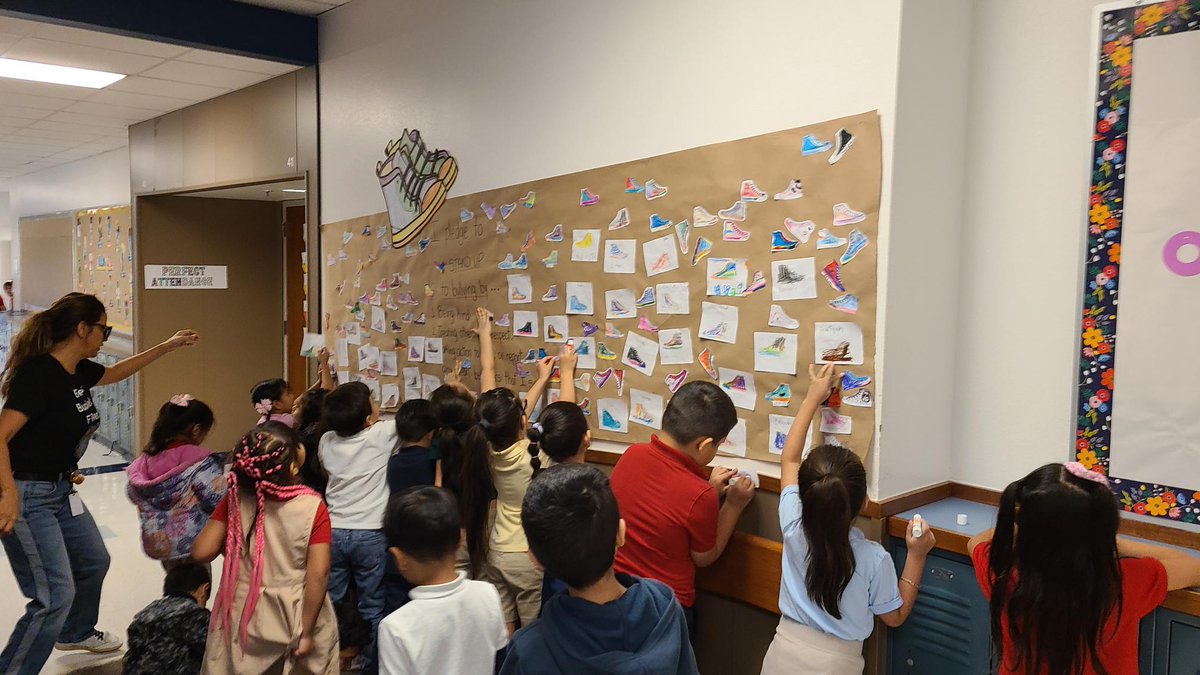 Ms. Zepeda <a href="/WTHanes/">WTHanes</a> counselor did a great lesson on bullying.  They did a sorting activity that the students really enjoyed.  The students colored a shoe and said a pledge and promised to STOMP out Bullying!  The whole school is making this pledge.