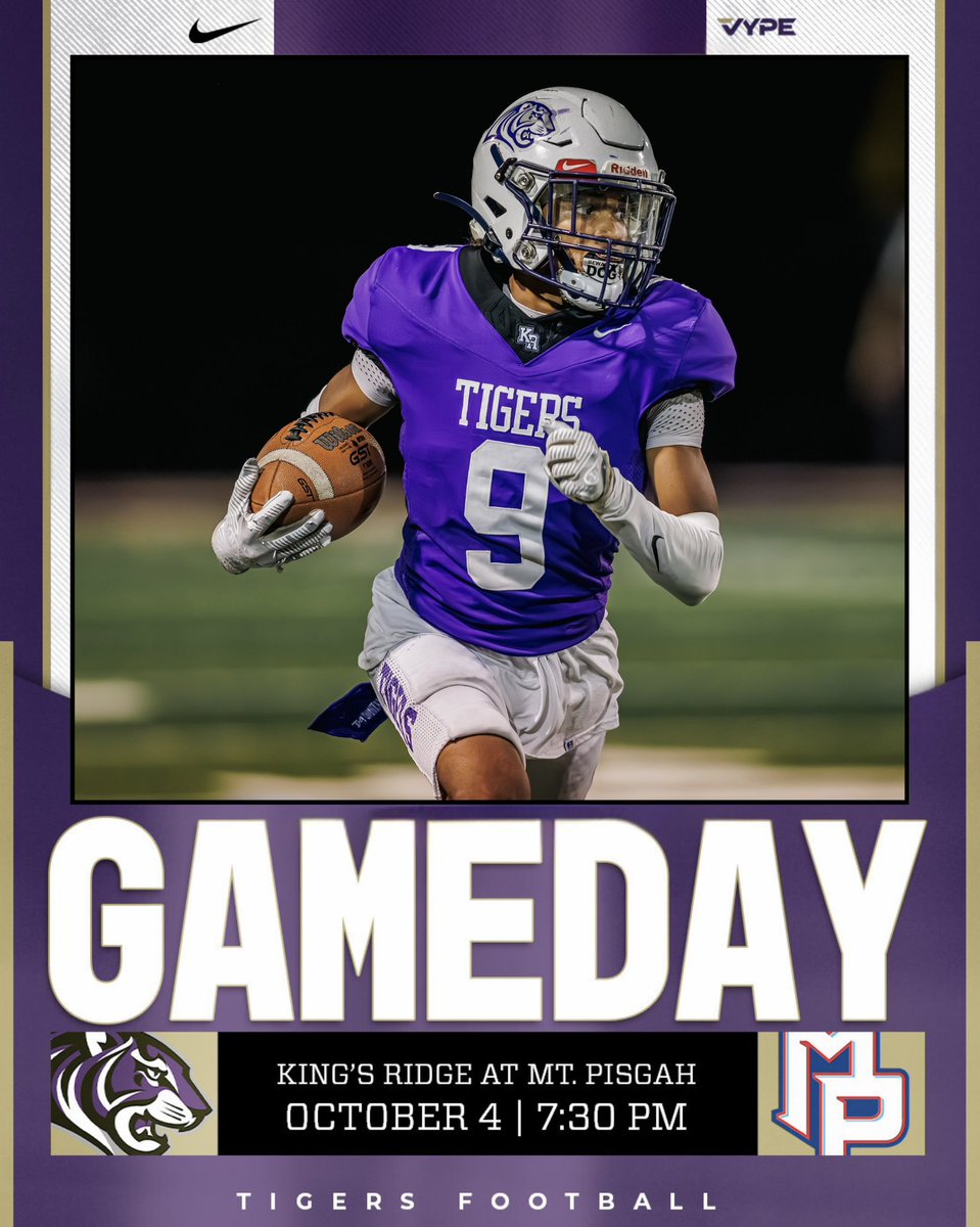 It’s GAME DAY! Region play continues as the Tigers travel to Mt. Pisgah for a 7:30 kickoff. We need everyone in the stands to cheer them on! LET’S GO‼️🔥 Tix on GoFan. Note, the field location is off campus 📍9825 Brumbelow Rd.