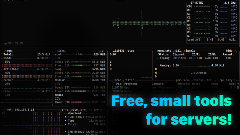 LowEndNetwork's tweet photo. Would you like some free, fun power toys for your server?
In this video, Piotr tells you about some tools that will make your day to day life easier:
- btop: top on steroids! #btop #hetrix #hetrixtools #myidlers #scrutiny #ubuntu #UbuntuPro #yabs
https://t.co/klzIHSV3BB https://t.co/w0SZi5KXWX