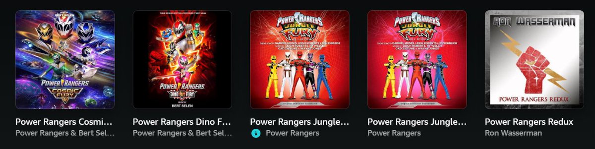 Saw that Volume 2 of the Jungle Fury OST is now on Amazon Music, so of course I had to get it. And now it sits alongside the rest of the Power Rangers collection. Just wish I could make my collection grow! Hopefully more do start to show up.