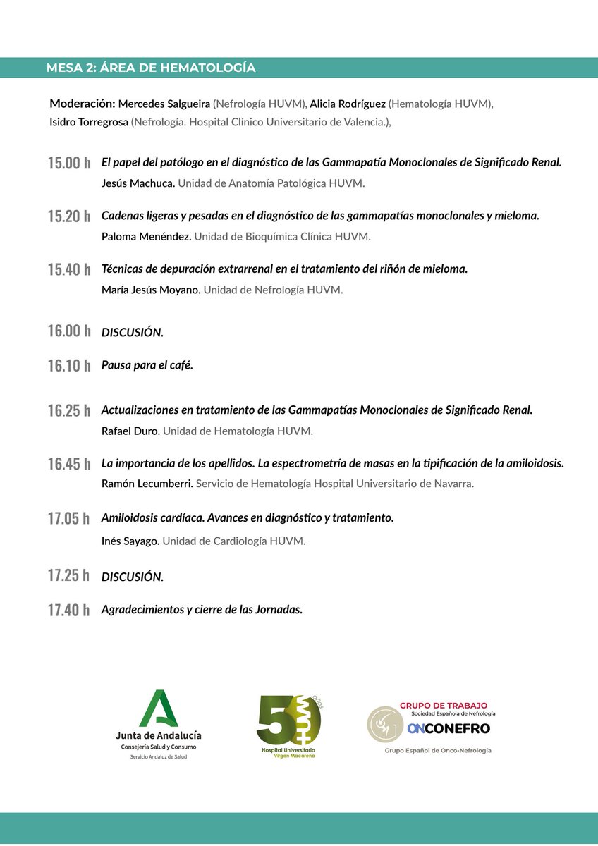 nefroHUVmacarena (@nefrohuvmaca) on Twitter photo 📣📣 Te invitamos a las I ACTUALIZACIONES EN ONCONEFROLOGIA HUVM❗
📣 Cuando? 👉 22 noviembre 2024 en jornada de mañana y tarde
📣 Dónde? 👉 Aula magna <a href="/HUVMacarena/">Hospital Virgen Macarena</a>
📣 Inscripción gratuita aquí 👉 lc.cx/BHdSQB
<a href="/msalgueira/">Mercedes Salgueira</a> <a href="/fabalogar/">falonsogarcia</a> 📣📣 Te invitamos a las I ACTUALIZACIONES EN ONCONEFROLOGIA HUVM❗
📣 Cuando? 👉 22 noviembre 2024 en jornada de mañana y tarde
📣 Dónde? 👉 Aula magna <a href="/HUVMacarena/">Hospital Virgen Macarena</a>
📣 Inscripción gratuita aquí 👉 lc.cx/BHdSQB
<a href="/msalgueira/">Mercedes Salgueira</a> <a href="/fabalogar/">falonsogarcia</a>