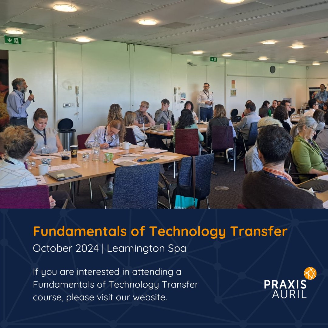 ✨ Today marked the final day of our Fundamentals of Technology Transfer course!

Thank you to our course directors,speakers and attendees. We hope you gained valuable skills.

Want to join a future cohort? Register now for September 2025!   praxisauril.org.uk/fundamentals-t…