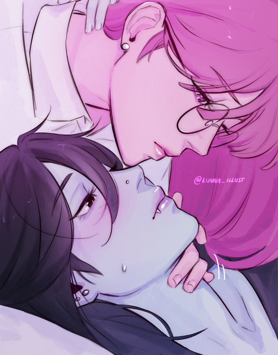 lunna_illust's tweet image. marceline being a test subject just so she can spend more time with pb… 
#bubbline