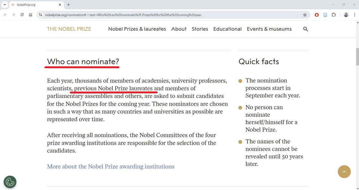 One simple explanation for this incestuous academic network is that previous Nobel Prize winners can nominate candidates for the prize.

Guess who they nominate? Of course, people they know or have worked with.