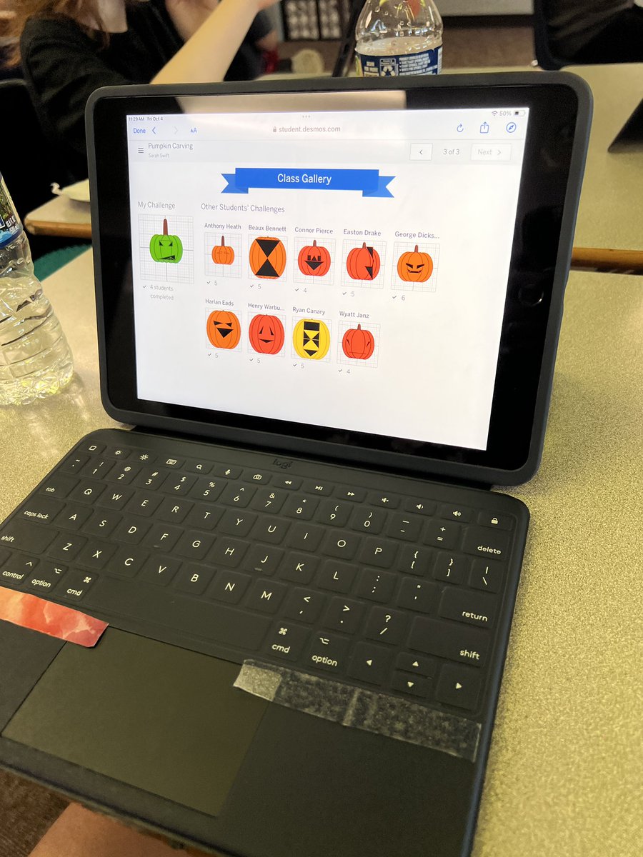 Last day before break and we needed to practice some pumpkin carving using our coordinate grid knowledge. So fun!! #Desmos
#Proud2bMIS #1GC