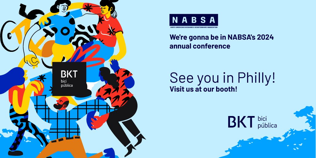 BKT_bicipublica's tweet photo. Del 07 al 09 de octubre estaremos en la Conferencia Anual de NABSA compartiendo experiencias con expertos de la micromovilidad de América del Norte. ¡Nos vemos pronto! https://t.co/b1n9Mob6uk