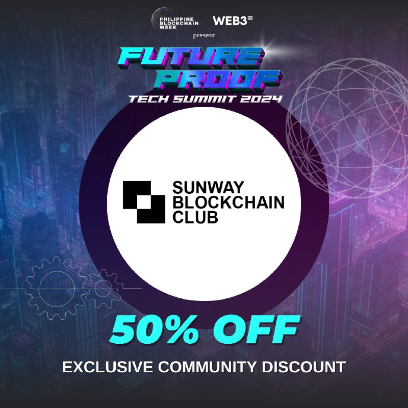SunwayBCC's tweet photo. 🎉 SBCC is excited to partner with FUTUREPROOF Tech Summit 2024! 🎉
Join us on October 10-11, 2024, at The Podium, Mandaluyong, as we explore AI, blockchain, and Web3 innovations that are shaping the future of tech! 🌐
#FUTUREPROOF2024 #Web3PH #PBW2024 #TechSummit #Web3 https://t.co/iwQqL5Pjri