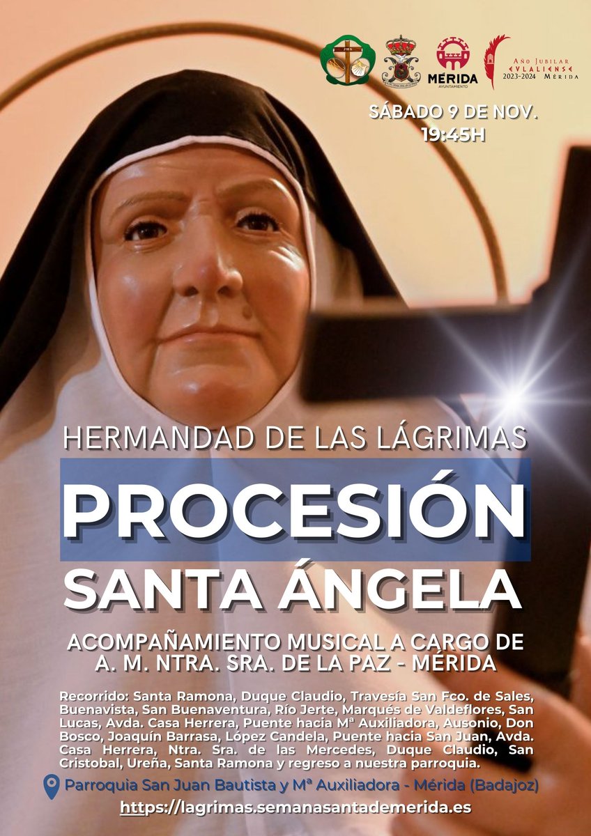 PROCESIÓN DE SANTA ANGELA DE LA CRUZ.