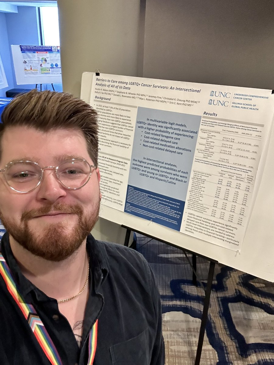 Austin R. Waters, PhD, MSPH (@austinh2o_) on Twitter photo Thrilled to present my dissertation work at the SGM Cancer Equity Summit in Rochester!
Shout out to <a href="/unchpm/">UNC HPM</a> <a href="/ErinEKent/">Erin Kent</a> <a href="/embodiedPhD/">ChristabelCheung,PhD</a> <a href="/KTan_RN/">Kelly</a> <a href="/MyaLRoberson/">Mya Roberson, MSPH, PhD</a> Thrilled to present my dissertation work at the SGM Cancer Equity Summit in Rochester!
Shout out to <a href="/unchpm/">UNC HPM</a> <a href="/ErinEKent/">Erin Kent</a> <a href="/embodiedPhD/">ChristabelCheung,PhD</a> <a href="/KTan_RN/">Kelly</a> <a href="/MyaLRoberson/">Mya Roberson, MSPH, PhD</a>