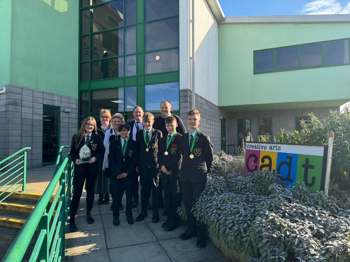 BanoCADT's tweet photo. We’re extremely proud to receive the award for Best School at the recent Construction Showcase event held at the showground. Over 20 schools and thousands of students attended, @Banovallum students shone the brightest! Well done to our outstanding students @H_E_Trust https://t.co/9yhh65cQHh