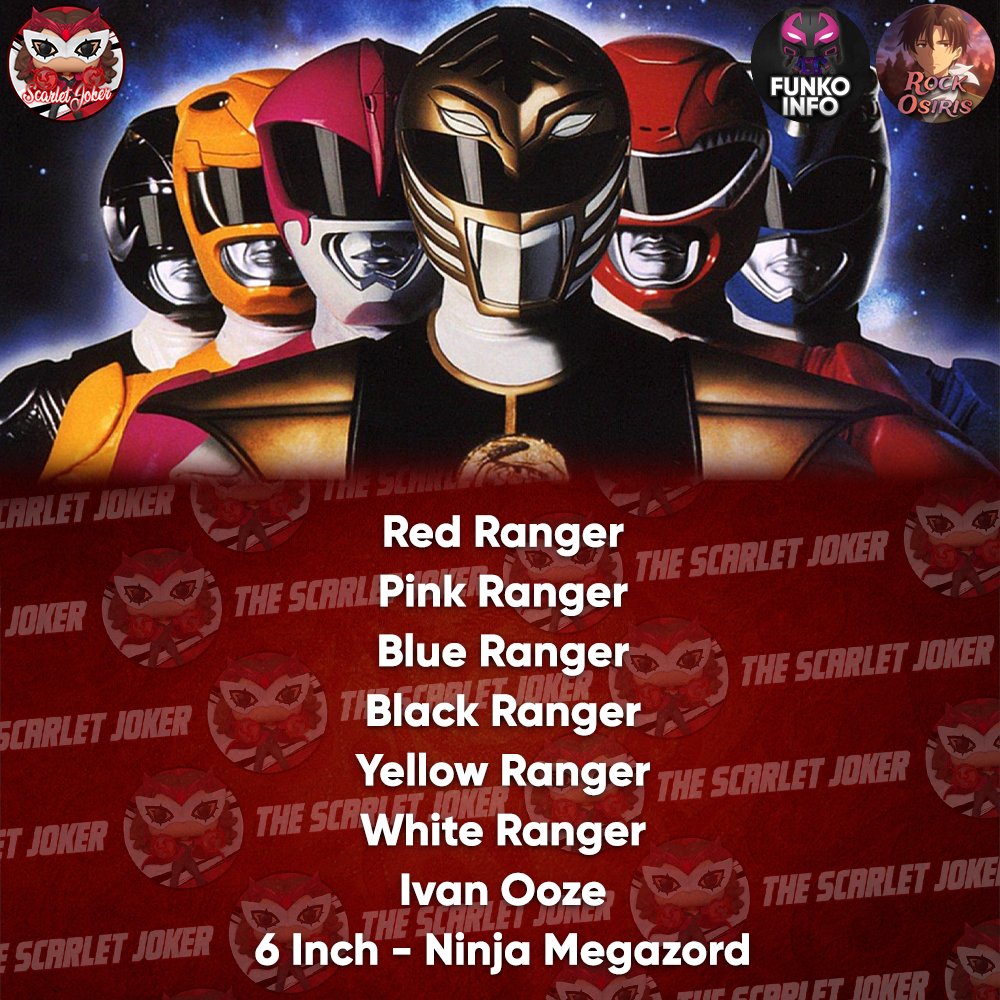 ScarletJokerTWT's tweet photo. Coming Next Year - Mighty Morphin Power Rangers: The Movie!
AS ALWAYS, THIS IS EARLY INFORMATION AND THINGS MAY CHANGE! NOTHING IS OFFICIAL UNTIL CONFIRMED!
#Funko #FunkoPop #PowerRangers #MMPR https://t.co/lV85Tn81Vt