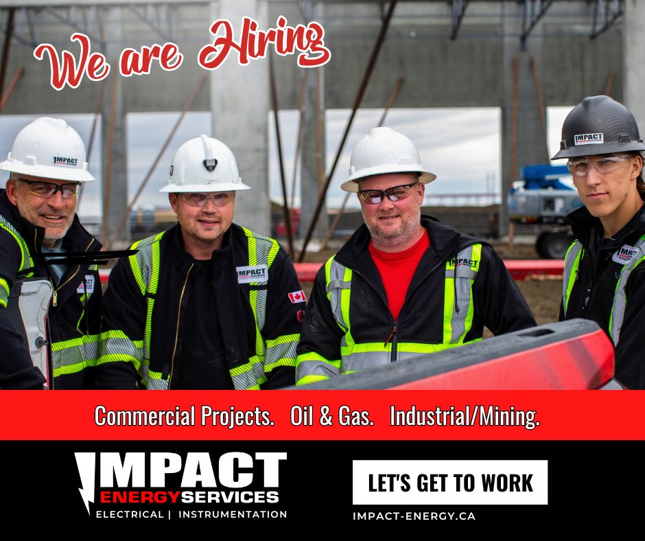 impactenergyltd's tweet photo. ⚡3 Core Divisions ⚡1 Awesome Team ⚡Endless growth opportunities ⚡ Visit https://t.co/tyiDED7pLb to check out our current openings. Whether you are looking to start or level up your career in the electrical trade, we have opportunities to grow right from within our team! https://t.co/PbU3td1bQ9