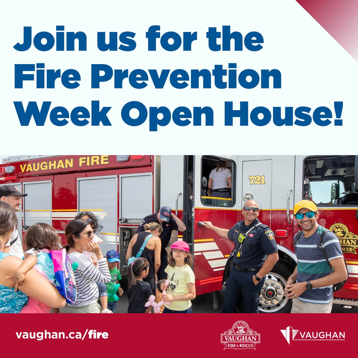 In an emergency, every second counts – it’s important to be prepared! 🚨🚒Come and learn about fire safety at our Fire Prevention Week Open House on Saturday, Oct. 5 from 10 a.m. to 2 p.m. at Vellore Village Community Centre. Learn more: vaughan.ca/news/join-us-f…