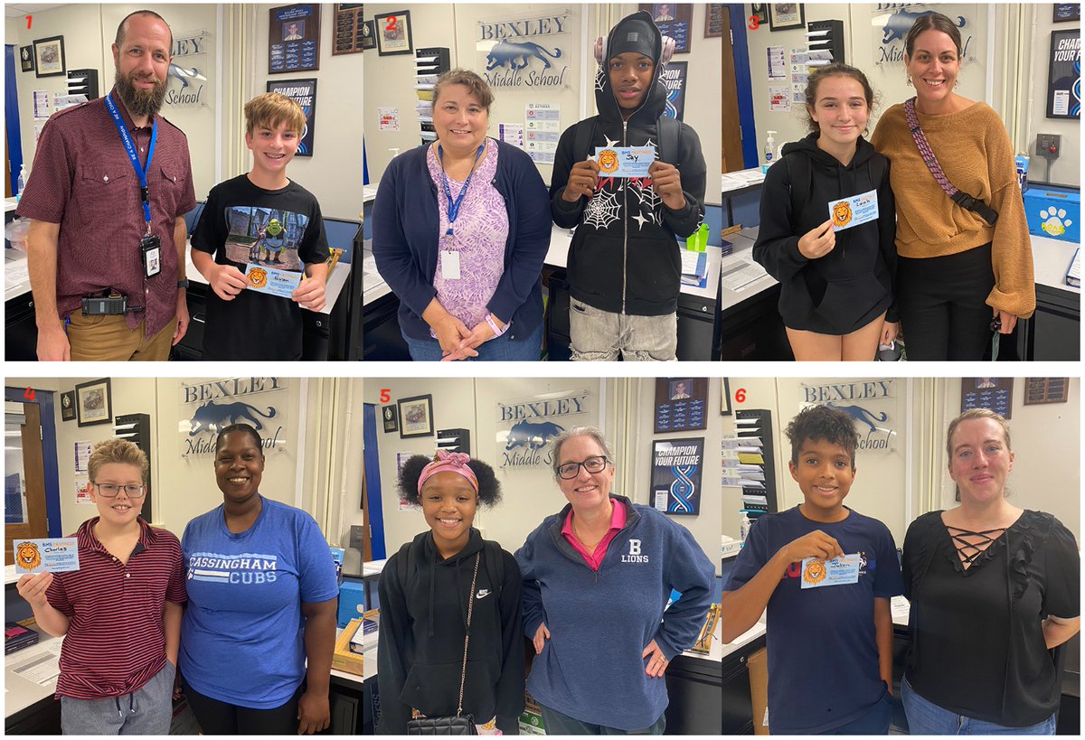 🎉 Congrats to our MS students who earned “positive referrals” through our new PBIS initiative! Shoutout to Charles L., Leah D., Evan G., Za'Ryiah H., Alajuan D., and Julian M. They earned a BMS FastPass and will assist with morning announcements! 🌟 #BexleyCitySchools
