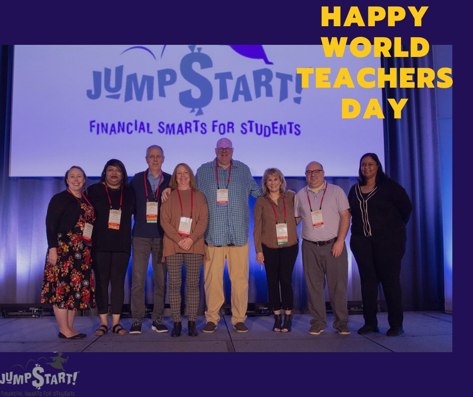 JumpStart1995's tweet image. In honor of World Teachers Day tomorrow, the Jump$tart team would like to say a heartfelt &quot;Thank You&quot; to our teachers across the globe. You are seen, appreciated and celebrated! We can&apos;t wait to see our schoalrship recipients at NEC in a few weeks. We salute you today,  &amp;amp; always!