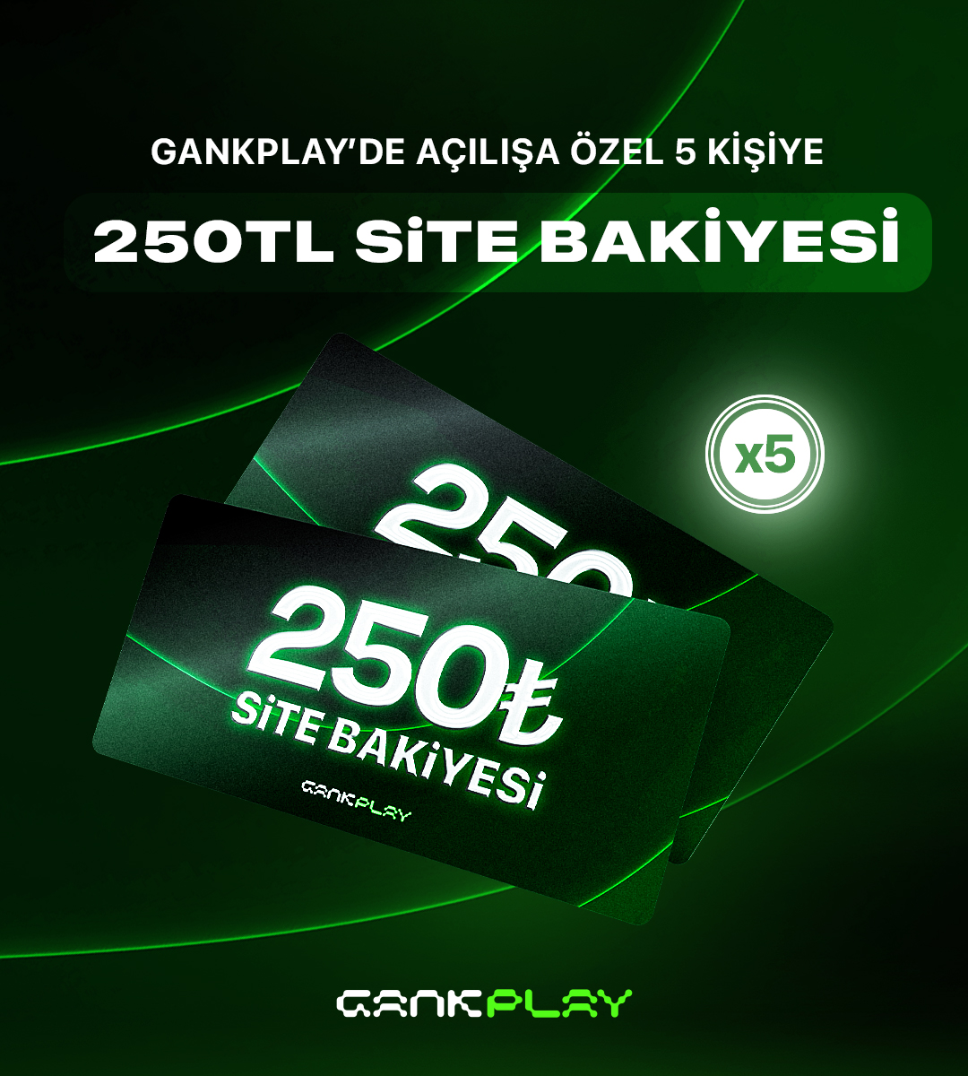 🎉 Açılışa özel 5 şanslı kişiye 250₺’lik Gank Play site bakiyesi hediye ediyoruz! 

💥 Katılmak için hemen sitemizi ziyaret et, çekilişe katıl ve fırsatları kaçırma! 🎮

🔗 gankplay.com/cekilis/278802…