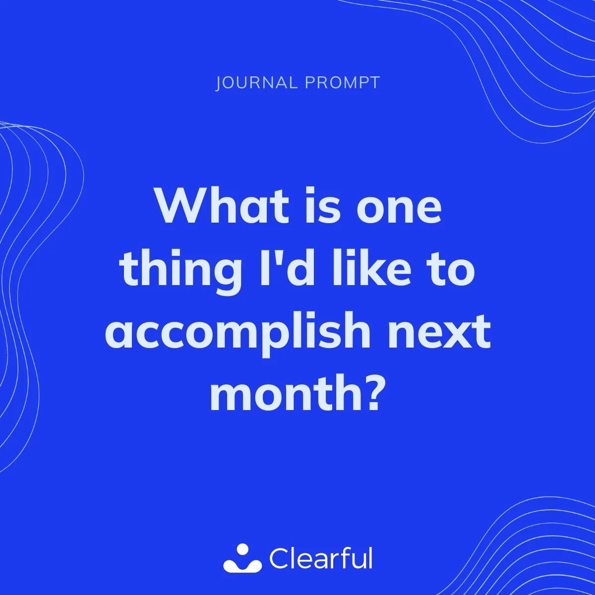 ✨Journal Prompt: What is one thing I'd like to accomplish next month?

Share your answers below.

#journaling #journalprompt #mindfulness buff.ly/3CPoO6O