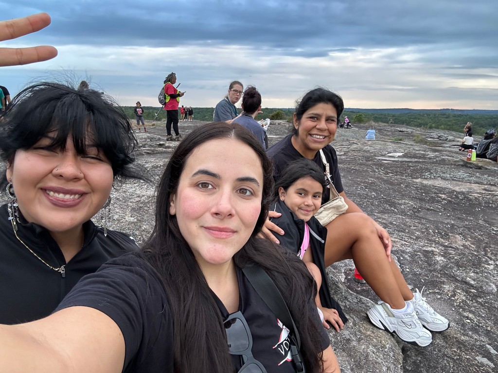 GALEOorg's tweet photo. We celebrated Latino Conservation Week with a sunset hike at Arabia Mountain, ending with a cacao ceremony. A big thank you to patagoniaatl &amp; latinxhikers for contributing to a successful week, and to mayamooncacao for sharing their wisdom on the many amazing benefits of cacao. https://t.co/xTOKsq70ab