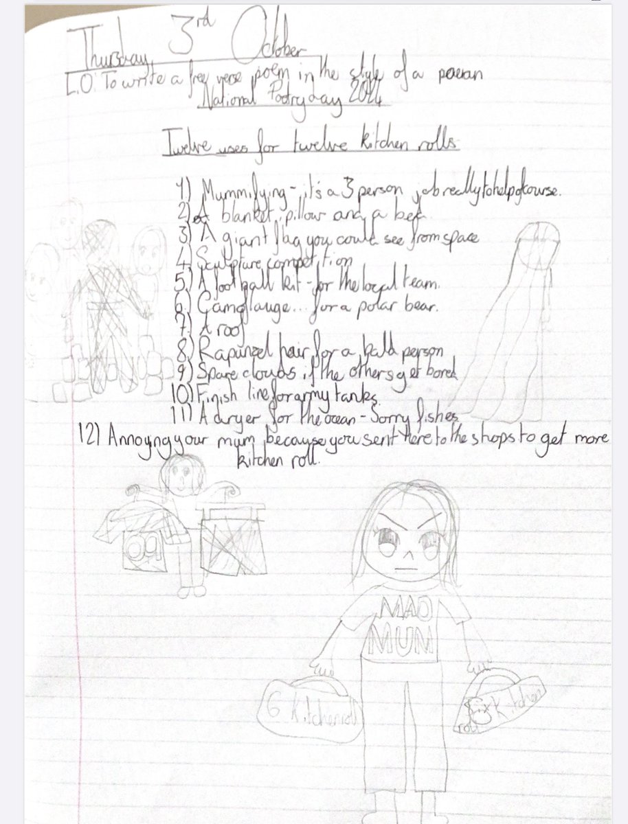 St Urban's Catholic Primary School (@sturbanscps1) on Twitter photo As part of <a href="/PoetryDayUK/">National Poetry Day</a> activities in Year 6, the children created imaginative and funny poems, inspired by a fantastic Paean poem by <a href="/WakelingKate/">Kate Wakeling</a> #NationalPoetryDay #writingforpleasure As part of <a href="/PoetryDayUK/">National Poetry Day</a> activities in Year 6, the children created imaginative and funny poems, inspired by a fantastic Paean poem by <a href="/WakelingKate/">Kate Wakeling</a> #NationalPoetryDay #writingforpleasure